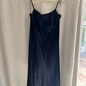 Vince Satin Slip Dress in Slate